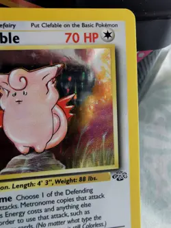 Pokemon TCG Clefable Holo Rare Card 1/64 Jungle WOTC Vintage Near Mint - Image 3