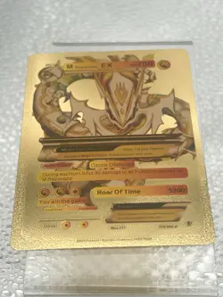 M Rayquaza EX Gold Foil HP 700 Fan Art Display Card NM - Image 1