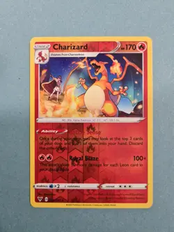 Pokemon Card Charizard Vivid Voltage Reverse Holo Rare 025/185 Mint Condition - Image 1