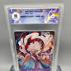 P-041 P Bandai Graded card One Piece Monkey D. Luffy Carta parallela - Graad 10 - Image 2