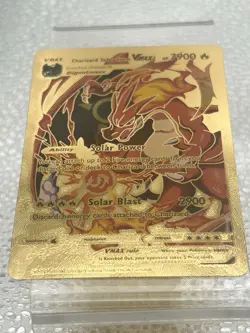 Charizard Solar Form Vmax Gold Foil Fan Art Card 2024 Pokemon Solar Blast - Image 1