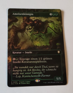 MtG Ameisenkonigin (BLC-0080) Rare Full Art / Borderless Foil German MINT - Image 1