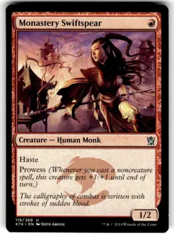 Monastery Swiftspear Khans of Tarkir Regular MTG NM - Image 1