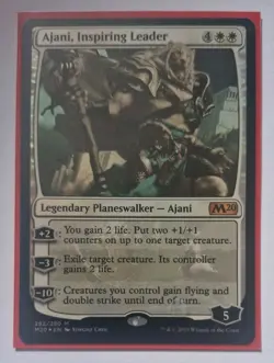 1x FOIL AJANI, INSPIRING LEADER Core Set 2020 M20 MTG NM Magic the Gathering TCG - Image 1