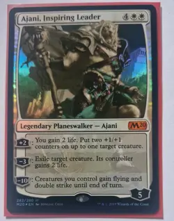 1x FOIL AJANI, INSPIRING LEADER Core Set 2020 M20 MTG NM Magic the Gathering TCG - Image 2