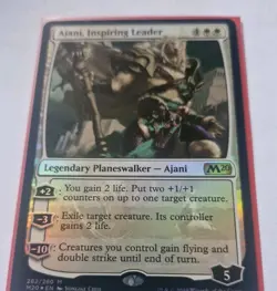 1x FOIL AJANI, INSPIRING LEADER Core Set 2020 M20 MTG NM Magic the Gathering TCG - Image 3