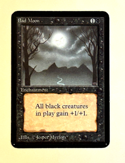 Bad Moon Alpha Edition MTG Lightly Played / Near Mint Magic GRAIL - Image 1