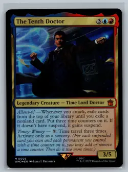 Magic MTG Universes Beyond: Doctor Who The Tenth Doctor #0003 Foil TCG CCG - Image 1