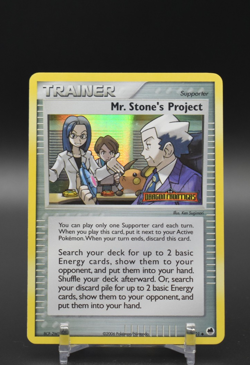 Pokemon TCG Mr. Stone's Project 77/101 Reverse Holo EX Dragon Frontiers Stamped - Image 1
