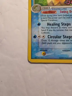 Ludicolo 10/107 - EX Deoxys Stamped Reverse Holo Rare - Pokemon TCG Card - LP - Image 2