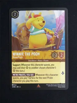 Winnie The Pooh Hunny Pirate 3/204 Foil - Lorcana Card #26C - Image 1
