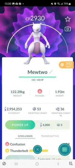 Pokemon Go Legendary Mewtwo ( Normal ) - Image 1