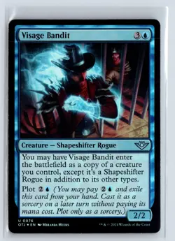 FOIL Visage Bandit Outlaws of Thunder Junction - MTG Magic the Gathering Card - Image 1