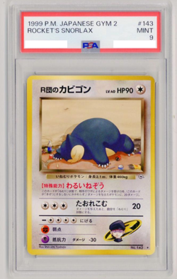 PSA 9 Rocket's Snorlax Gym 2 143 Rare Pokemon Card Japanese 1999 MINT - Image 1