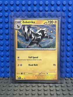 Pokemon TCG - Destined Rivals - Zebstrika SVP201 Promo Card - Cosmo Holo - NM - Image 1