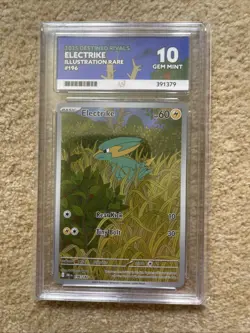 Pokemon TCG Electrike 196/182 Destined Rivals 2025 Full Art Card Gem Mint Ace 10 - Image 1