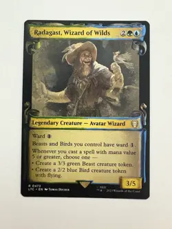 Radagast Wizard of Wilds Showcase Scroll MTG Magic Gathering Card NM Mint LTR - Image 1