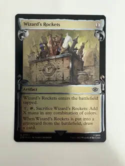 Wizard’s Rockets Foil Showcase Scroll MTG Magic the Gathering Card NM Mint LTR - Image 1