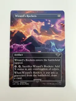 Wizard’s Rockets Borderless Prerelease MTG Magic the Gathering Card NM Mint LTR - Image 1