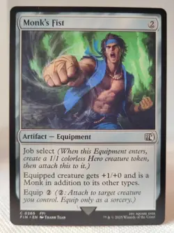 Magic MTG - Monk's Fist - Final Fantasy - NMINT #0265 - Image 1