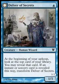 Delver of Secrets (Insectile Aberration) - Light Play MTG Innistrad - Image 1