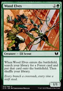 Wood Elves - Medium Play MTG Commander 2015 - Image 1
