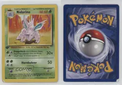 Nidorino German 1st Ed. Pokemon Base Set #37 1999 15fy - Image 3