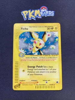 Pokemon TCG Pichu Expedition Base Set 22/165 Holo Rare MP. - Image 1