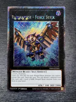 YuGiOh! Raidraptor - Force Strix RA04 - Error Misprint Name Shift 1st Edition - Image 2