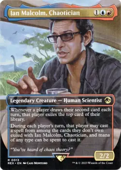 MTG Ian Malcolm, Chaotician (13/48) Jurassic World Collection NM Card - Image 1