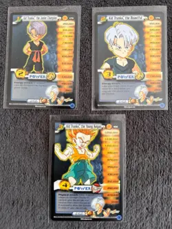 Kid Trunks Level 1-3 World Games Saga 3 Card Set Dragon Ball Z Score CCG - Image 1