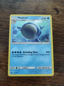Wailord 40/168 Cosmos Holo Rare Celestial Storm Pokemon Card LP - Image 1