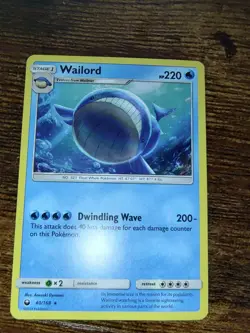 Wailord 40/168 Cosmos Holo Rare Celestial Storm Pokemon Card LP - Image 2