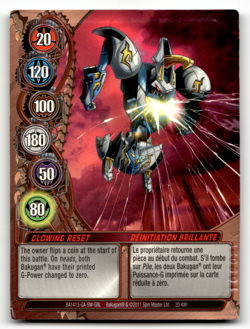 Bakugan Card - Glowing Reset (Wolfurio) - Gate Card - Mechtanium Surge - Image 1