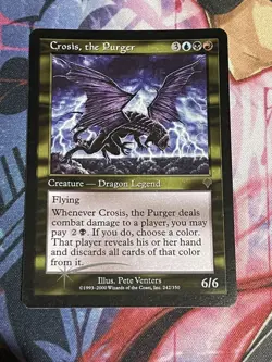 Crosis the Purger MTG Foil Invasion English Card, Used, Light Damage - Image 1