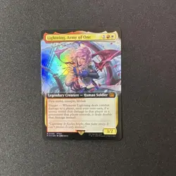 MTG Modern Horizons Lightning Army of One Foil English Card Played - Image 1