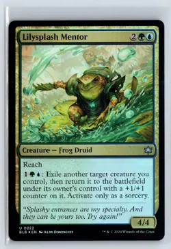 FOIL Lilysplash Mentor Bloomburrow Uncommon - MTG Magic the Gathering Card - Image 1