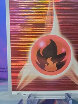 2025 Pokemon TCG Basic Fire Energy 018 Black Bolt White Flare Holo Card NM+ - Image 5