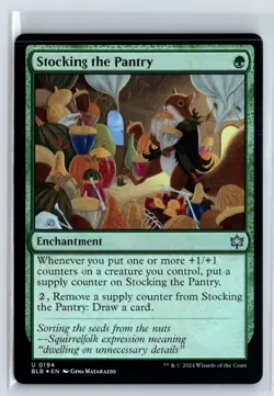 FOIL Stocking the Pantry Bloomburrow Uncommon - MTG Magic the Gathering Card - Image 1