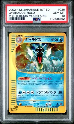 PSA 10 GM 2002 Gyarados Holo 028/088 1st Edition Pokemon e Card Japanese Vintage - Image 1