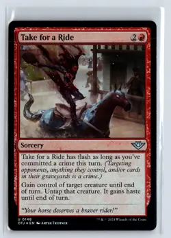 FOIL Take for a Ride Outlaws of Thunder Junction - MTG Magic the Gathering Card - Image 1