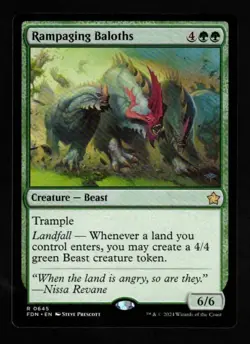 1 x Rampaging Baloths-Magic the Gathering-MTG-Foundations-Near Mint-rare - Image 1
