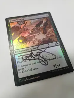 MTG Magic Dead Weight FOIL Signed Artist Proof x1 MM 2017 Randy Gallegos - Image 2