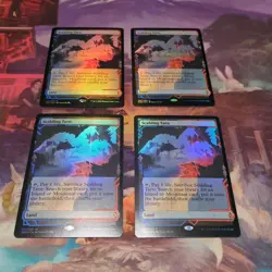 Zendikar Expedition Foil Land Set MTG Small Lake 4 pcs English NM - Image 1