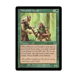 WOTC MtG Onslaught Wirewood Herald (C) (Foil) NM - Image 1