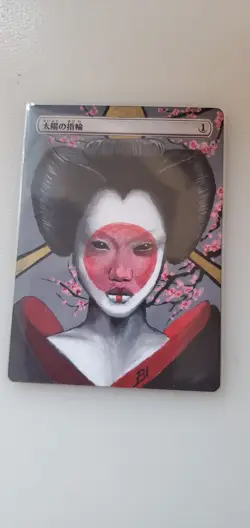 altered art hand painted mtg - Image 1