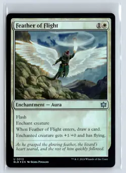 FOIL Feather of Flight Bloomburrow Uncommon - MTG Magic the Gathering Card - Image 1