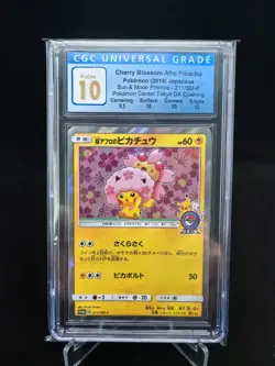 2018 Pokemon Japanese Cherry Blossom Afro Pikachu 211/SM-P Promo CGC 10 - Image 1