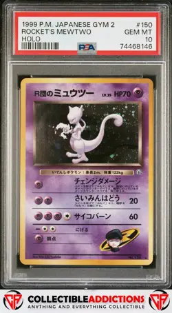 1999 Pokemon Japanese Gym 2 #150 Rocket'S Mewtwo Holo PSA 10 Gem Mint - Image 1