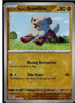 Hisuian Growlithe - 099/167 - Reverse Holo - Pokemon Twilight Masquerade - Image 1